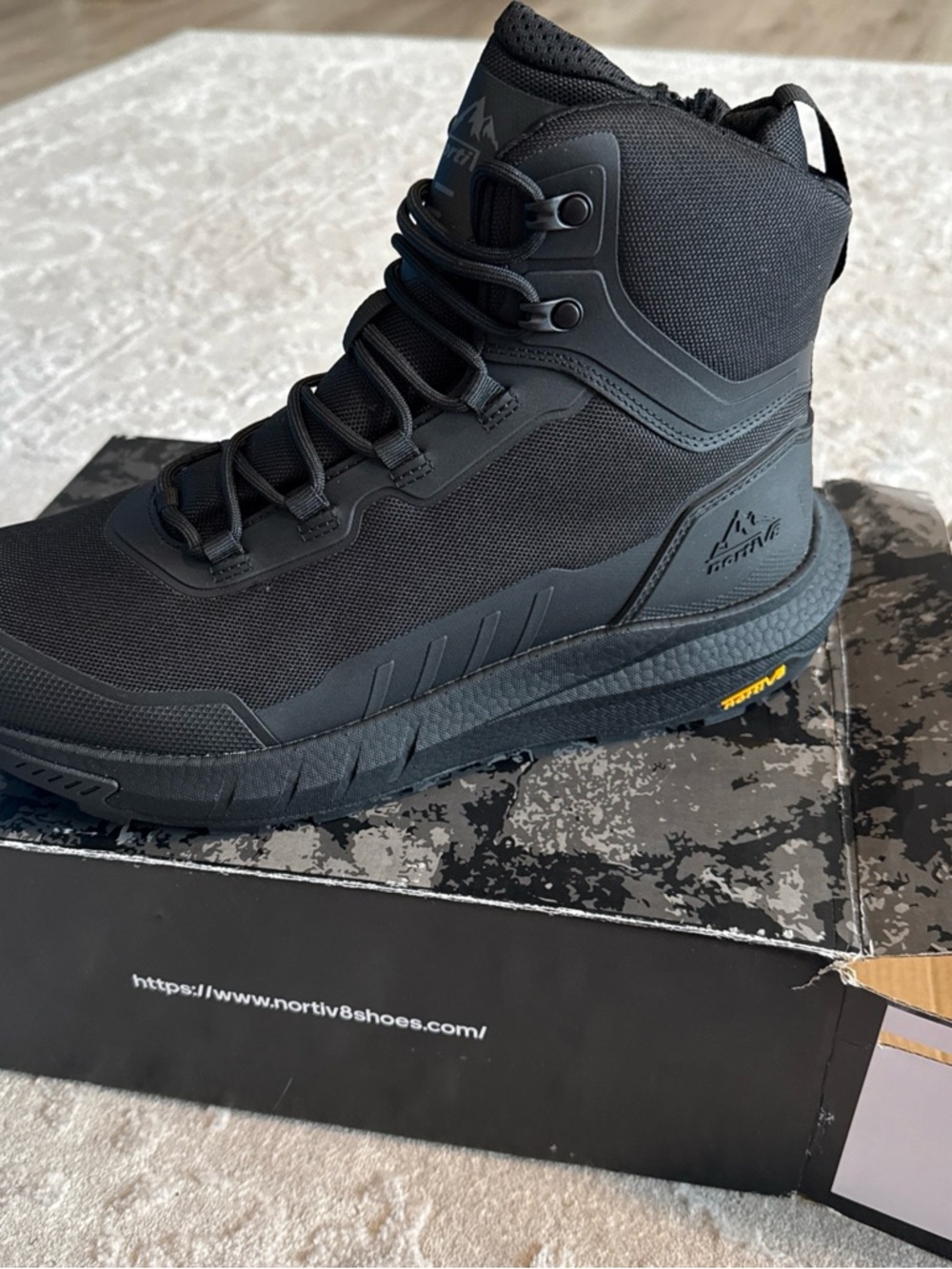 Nortiv8 Men's Black Tactical Outdoor Boot